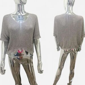 Brand BAZAR knit shimmer sweater OS